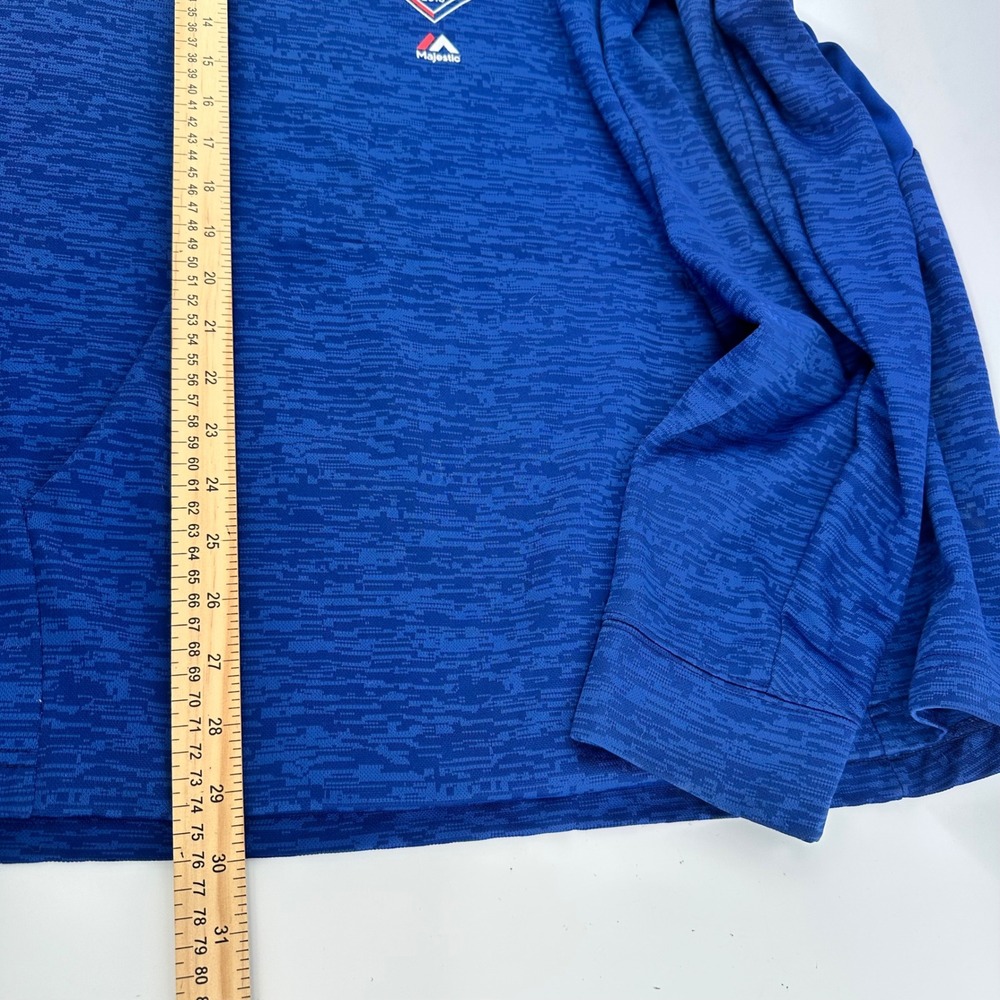 Majestic Texas Rangers ST18 Spring Training Blue Hoodie Mens XL MLB Authentic - Picture 9 of 12
